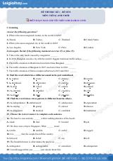 Đề số 8 - Đề kiểm tra học kì 1 - Tiếng Anh 9 mới